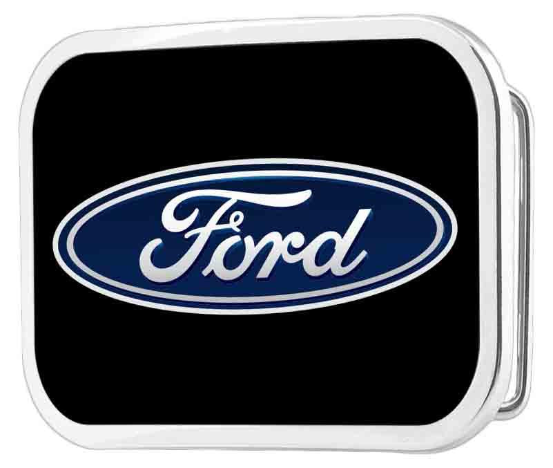 Ford Oval Framed Chrome Rock Star Buckle