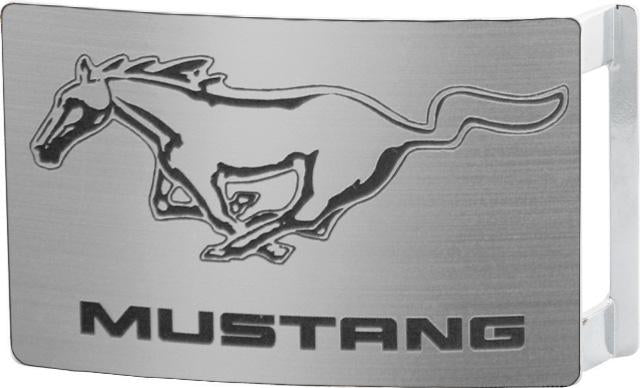 Ford Mustang Brushed Silver Rock Star Buckle