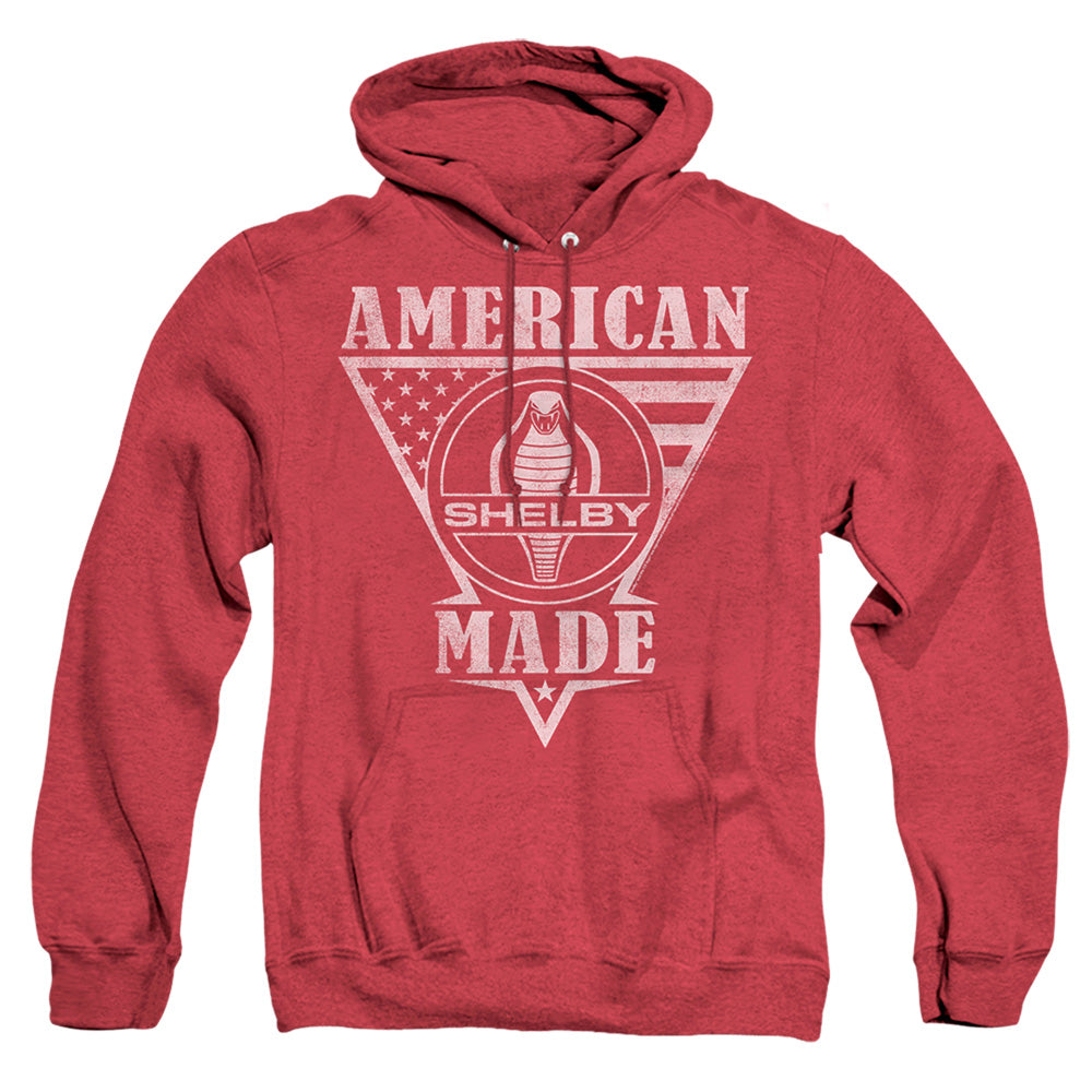 Carroll Shelby American Made Flag-Adult Pullover Hoodie-Red