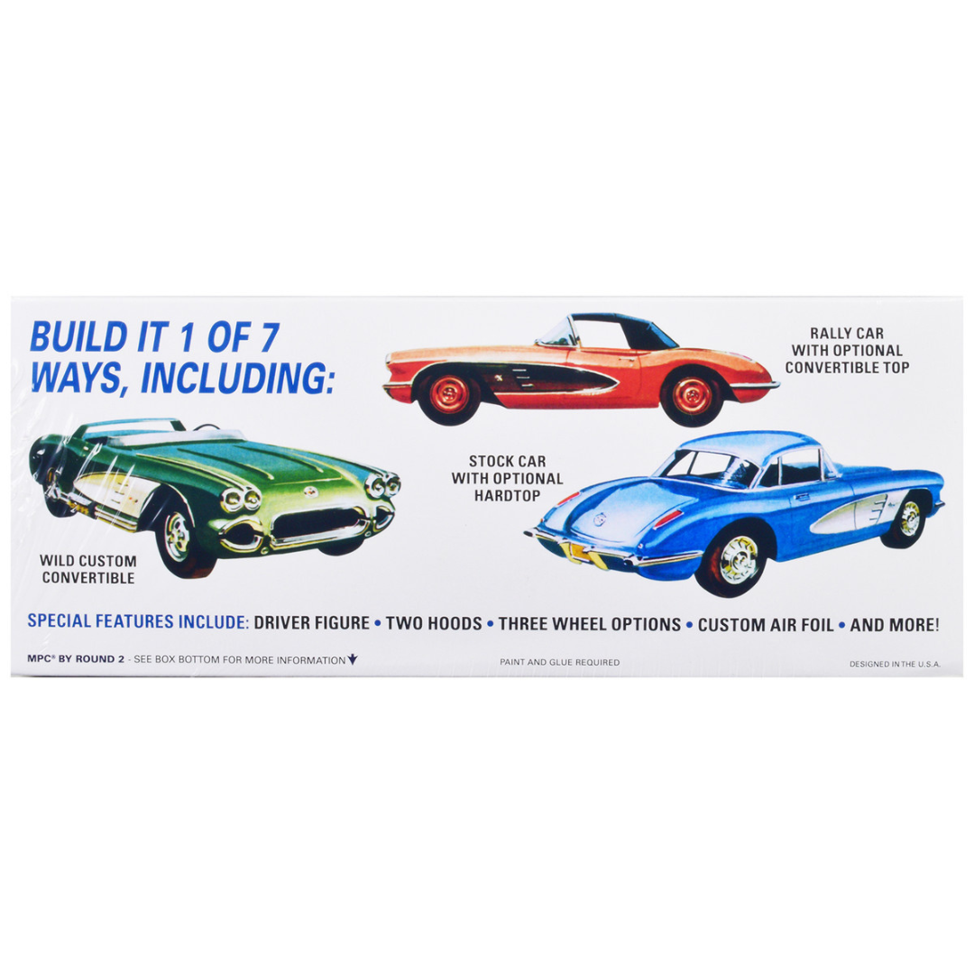 Skill 2 Model Kit 1960 Chevrolet Corvette 7-in-1 Kit 1/25 Scale Model