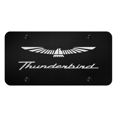 Thunderbird License Plate - Laser Etched Black