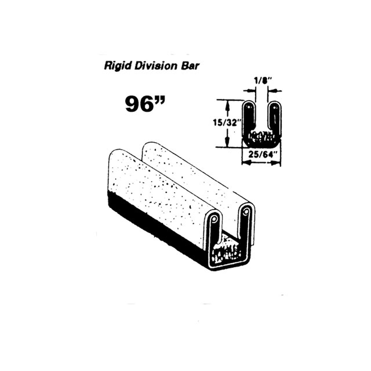 Wc 31-96 Rigid Division-Bar Run Channel Chevrolet Chevelle 1964, Impala 1964, Malibu 1964