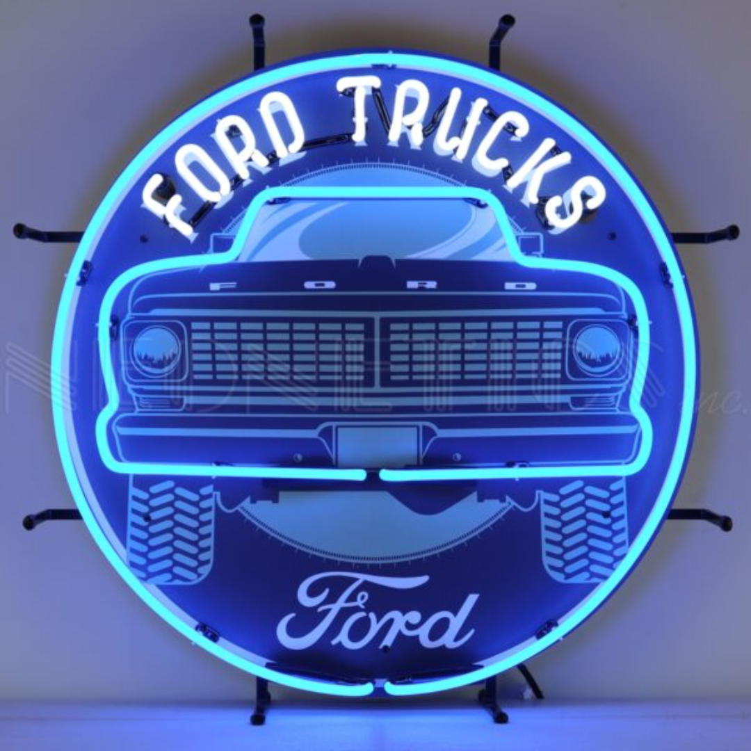 Ford Trucks Square Body Neon Sign