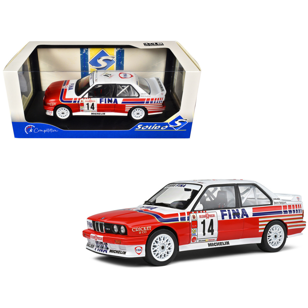 BMW E30 M3 #14 Marc Duez "Belgian Procar Championship" (1993) "Competition" Series 1/18 Diecast Model Car