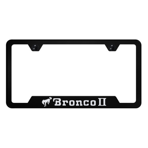 Bronco II Cut-Out Frame - Laser Etched Black