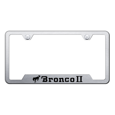 Bronco II Cut-Out Frame - Laser Etched Brushed