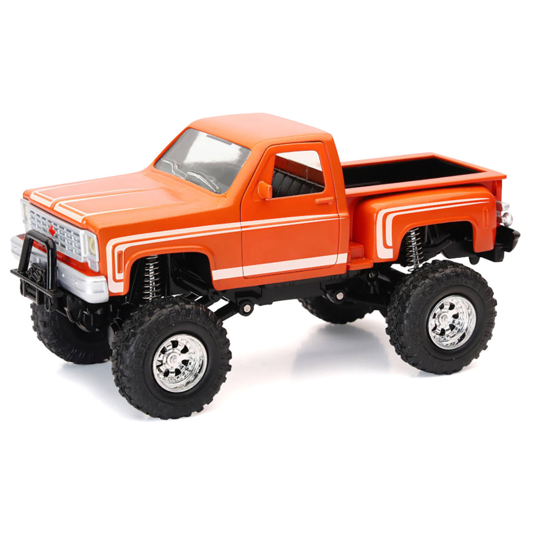 Chevrolet Sport Step Side Pickup Truck Orange with White Graphics "Xtreme Off-Road" Series 1/30 Diecast Model