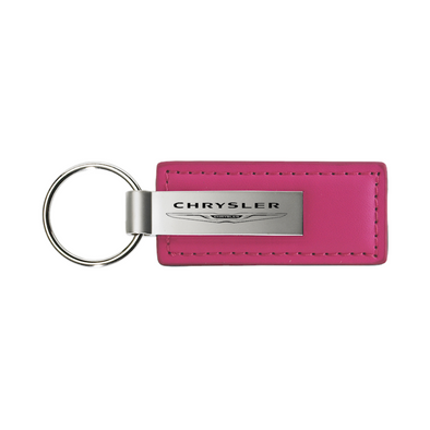 Chrysler Leather Key Fob in Pink