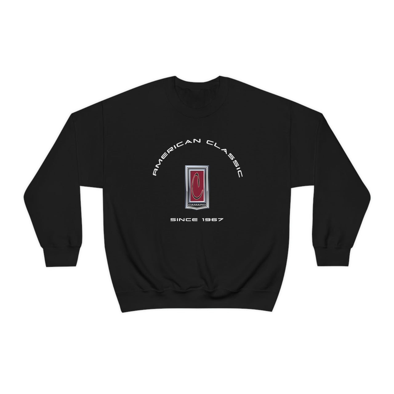 Camaro 1st Gen American Classic Crew Neck Long Sleeve Heavy Duty Sweatshirt