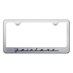 Fairlane Stainless Steel Frame - Laser Etched Brushed