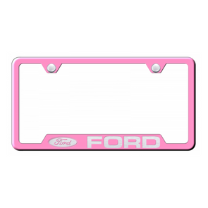 Ford Cut-Out Frame - Laser Etched Pink