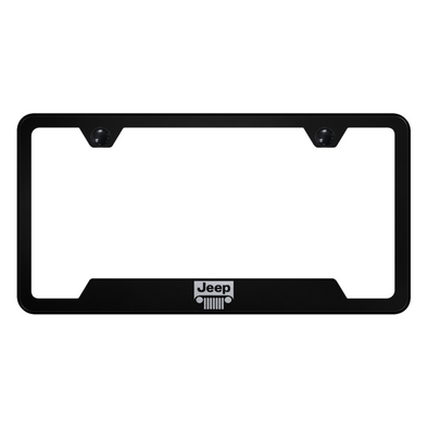 Jeep Grill Cut-Out Frame - Laser Etched Black