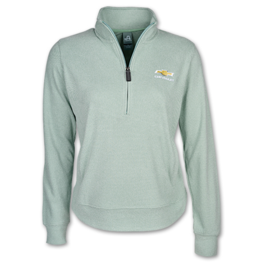 Ladies Gold Bowtie Super Soft ½ Zip Pullover