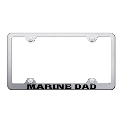marine-dad-steel-wide-body-frame-laser-etched-brushed-40719-classic-auto-store-online