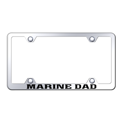Marine Dad Steel Wide Body Frame - Laser Etched Mirrored