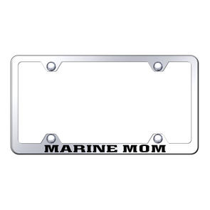 Marine Mom Steel Wide Body Frame - Laser Etched Mirrored