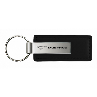 Mustang Leather Key Fob in Black