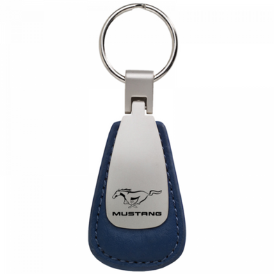 mustang-leather-teardrop-key-fob-blue-22152-classic-auto-store-online