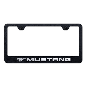 Mustang Stainless Steel Frame - Laser Etched Rugged Black