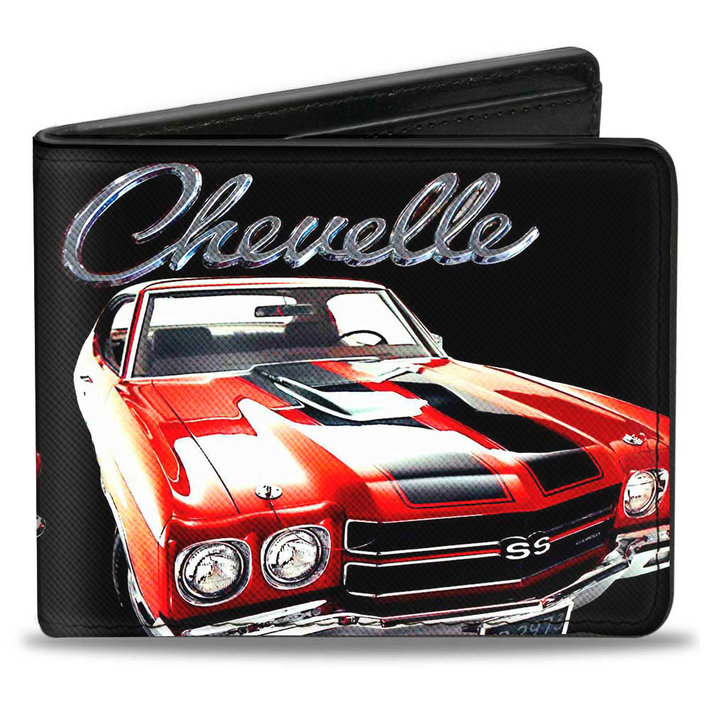 1970 Chevrolet Chevelle Black & Red Bi-Fold Wallet