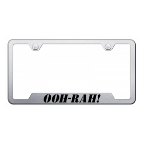 ooh-rah-cut-out-frame-laser-etched-brushed-40757-classic-auto-store-online