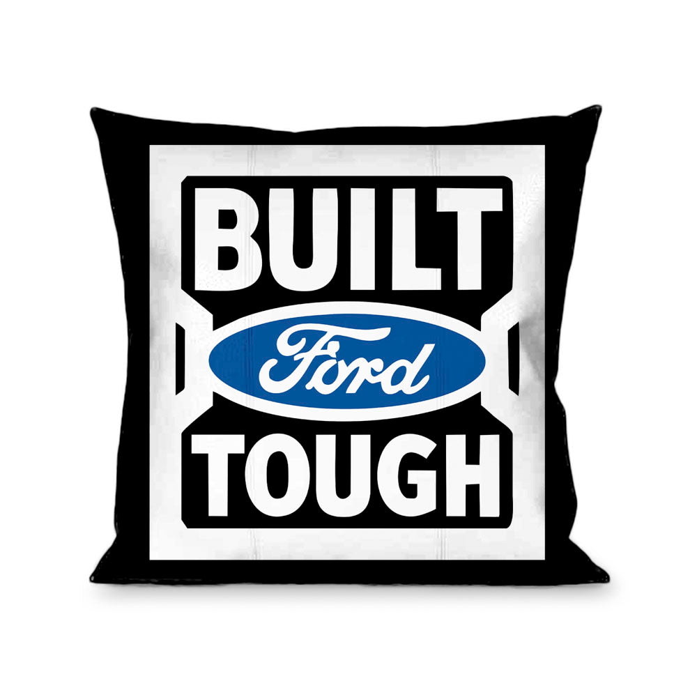 Built Ford Tough Black Throw Pillow