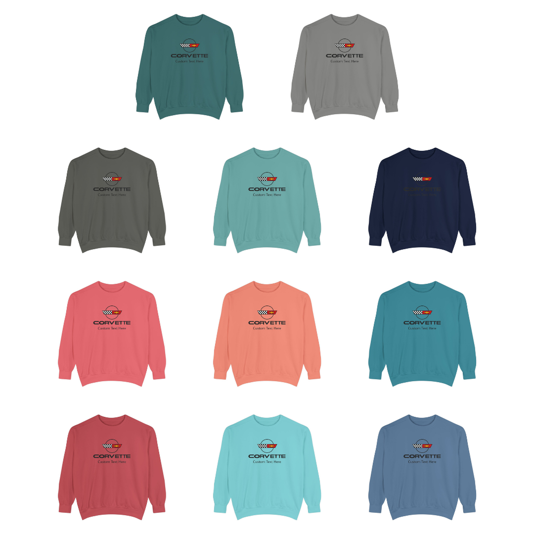 Personalized C4 Corvette Comfort Colors® Unisex Garment-Dyed Premium Sweatshirt