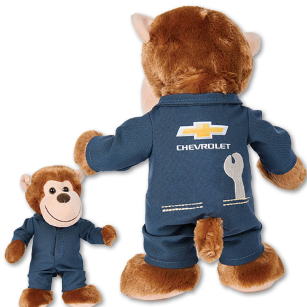 Plush Gold Bowtie Milo Monkey Mechanic – 11"