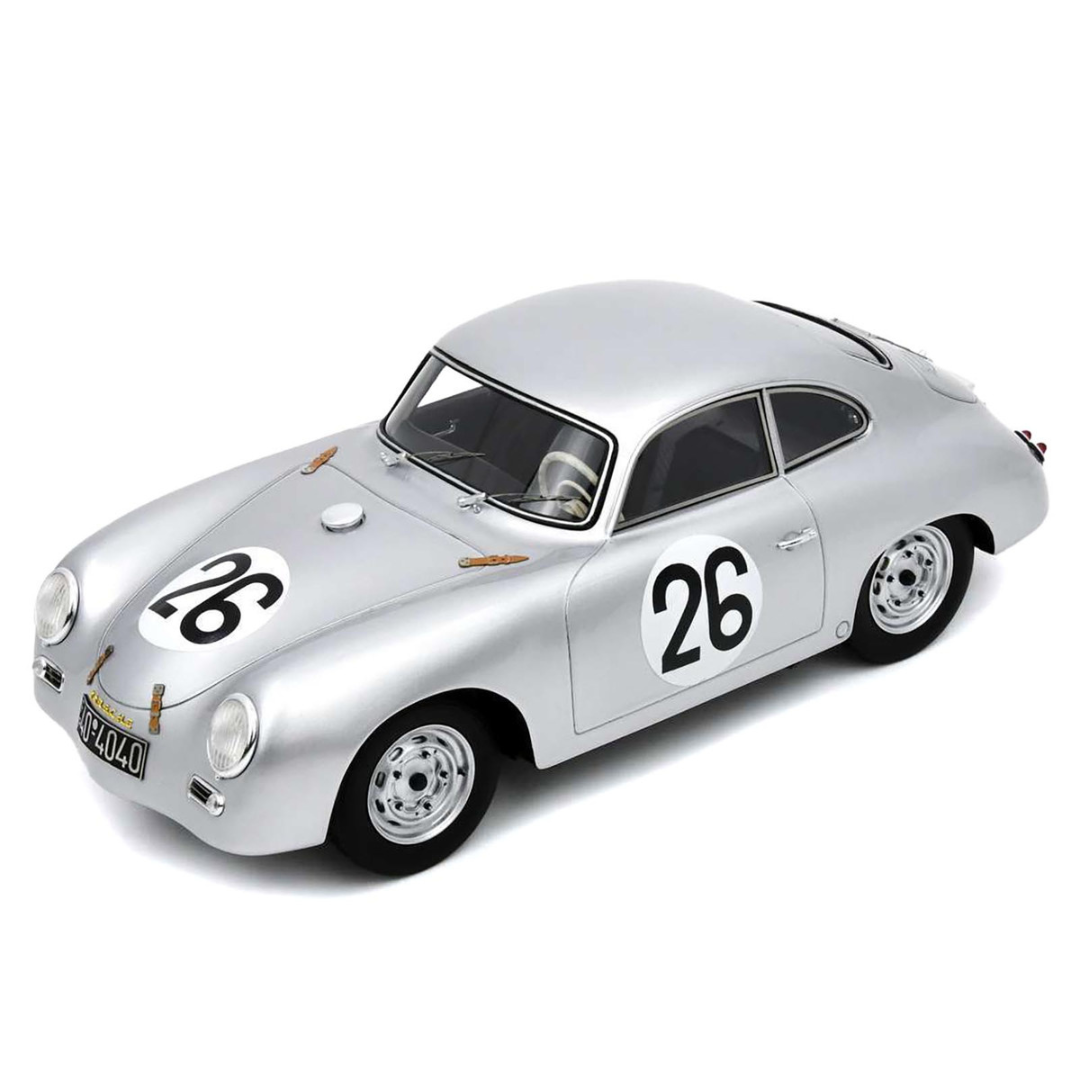 Porsche 356 #26 Max Nathan - Helmut 'Helm' Glockler "Porsche KG" "24 Hours of Le Mans" (1956) with Acrylic Display Case 1/18 Model Car