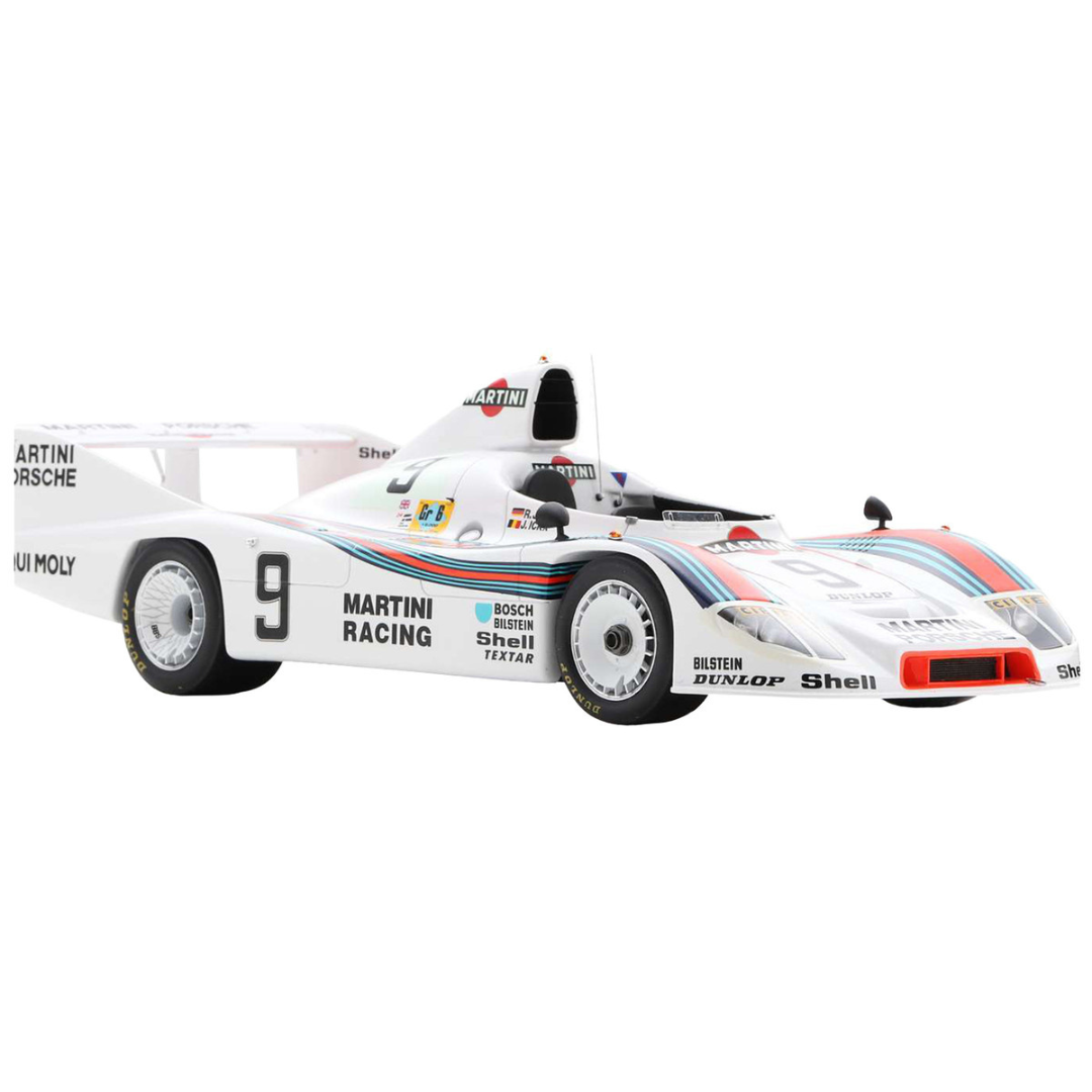 Porsche 908/80 #9 Jacky Ickx - Reinhold Joest "Martini Racing" 2nd Place "24 Hours of Le Mans" (1980) with Acrylic Display Case 1/18 Model Car