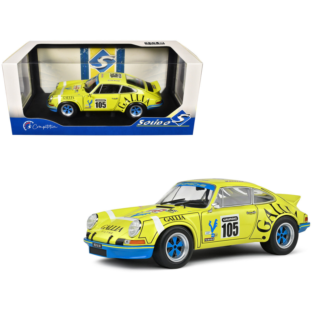 Porsche 911 RSR #105 Jean-Louis Lafosse - J. P.Angoulet "Tour de France Automobile" (1973) "Competition" Series 1/18 Diecast Model Car