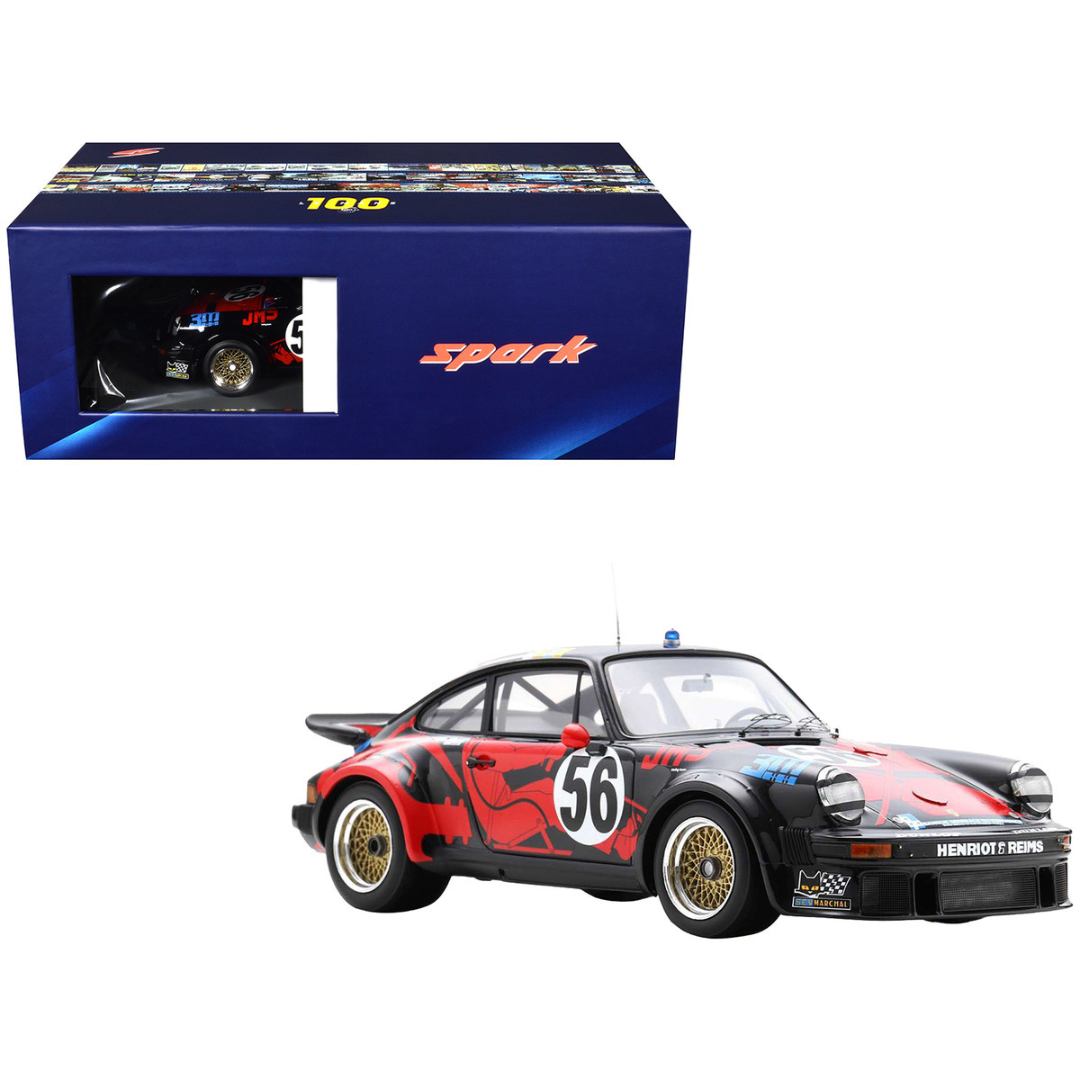 Porsche 934 #56 Jean-Louis Bousquet - Cyril Grandet - Philippe Dagoreau "JMS Racing-ASA Cachia" "24 Hours of Le Mans" (1977) with Acrylic Display Case 1/18 Model Car