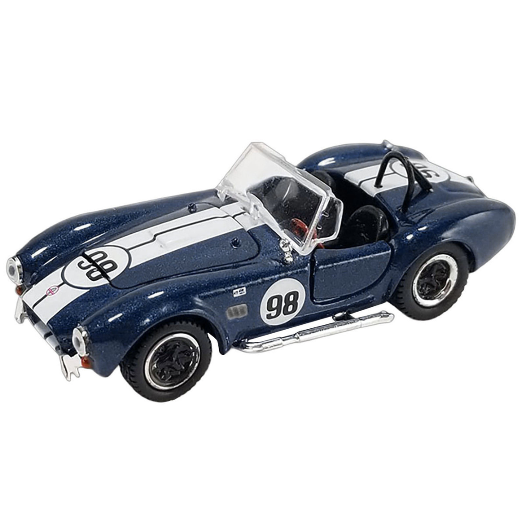 Shelby Cobra 427 S/C #98 Blue Metallic with White Stripes "Shelby Collectibles" Series 1/64 Diecast Model Car