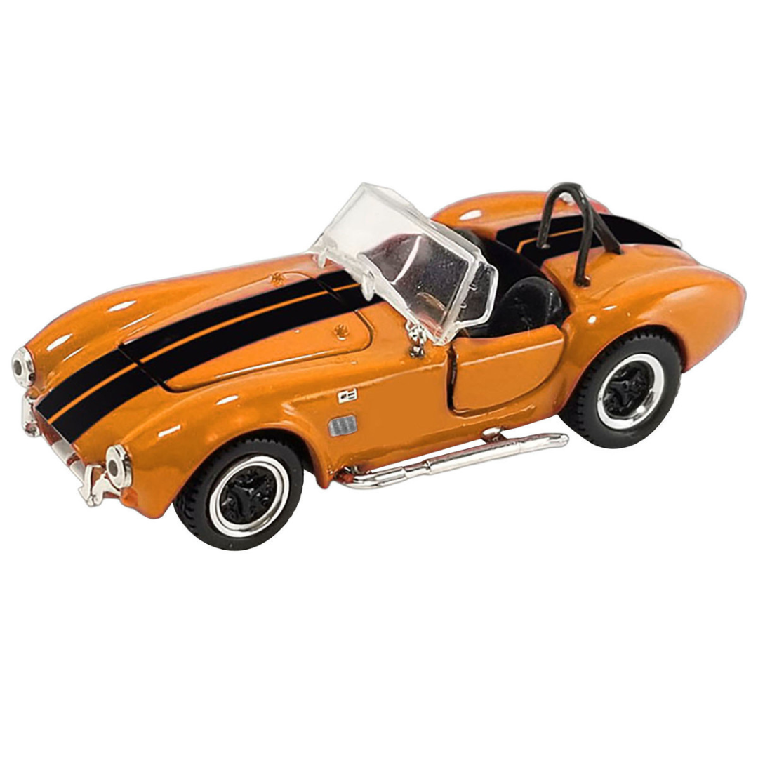 Shelby Cobra 427 S/C Orange with Black Stripes "Shelby Collectibles" Series 1/64 Diecast Model Car