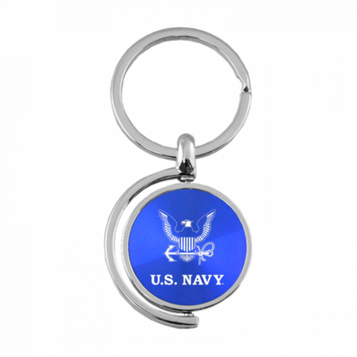 U.S. Navy Insignia Spinner Key Fob in Blue