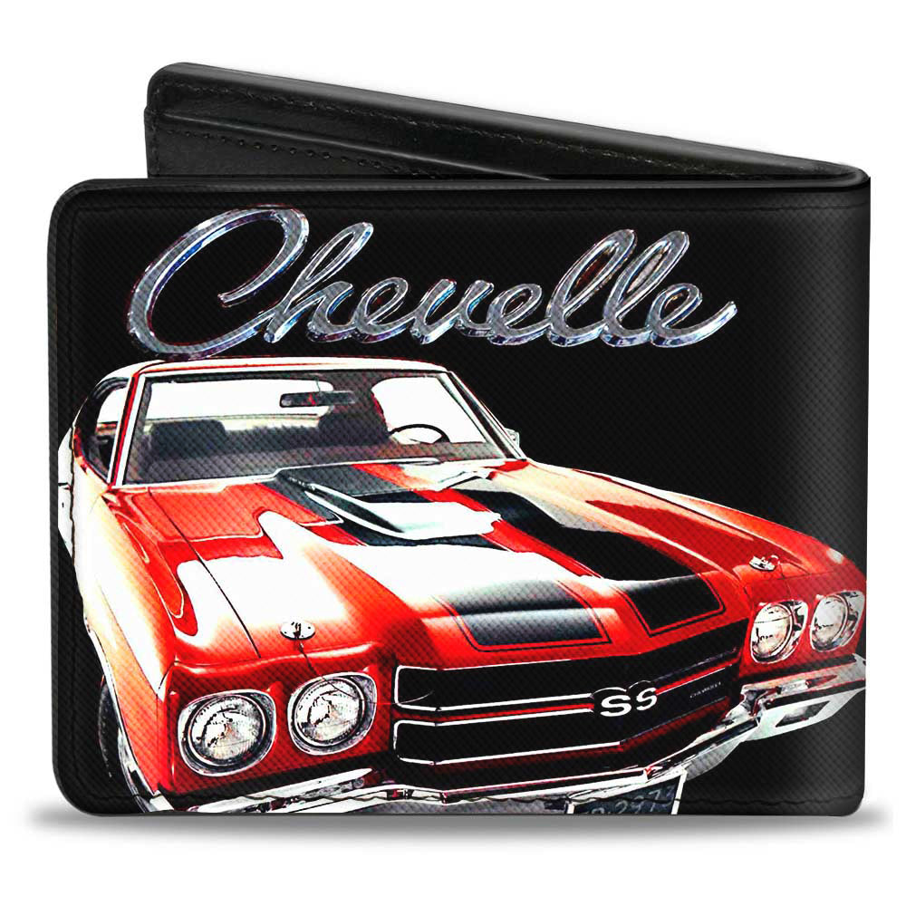 1970 Chevrolet Chevelle Black & Red Bi-Fold Wallet