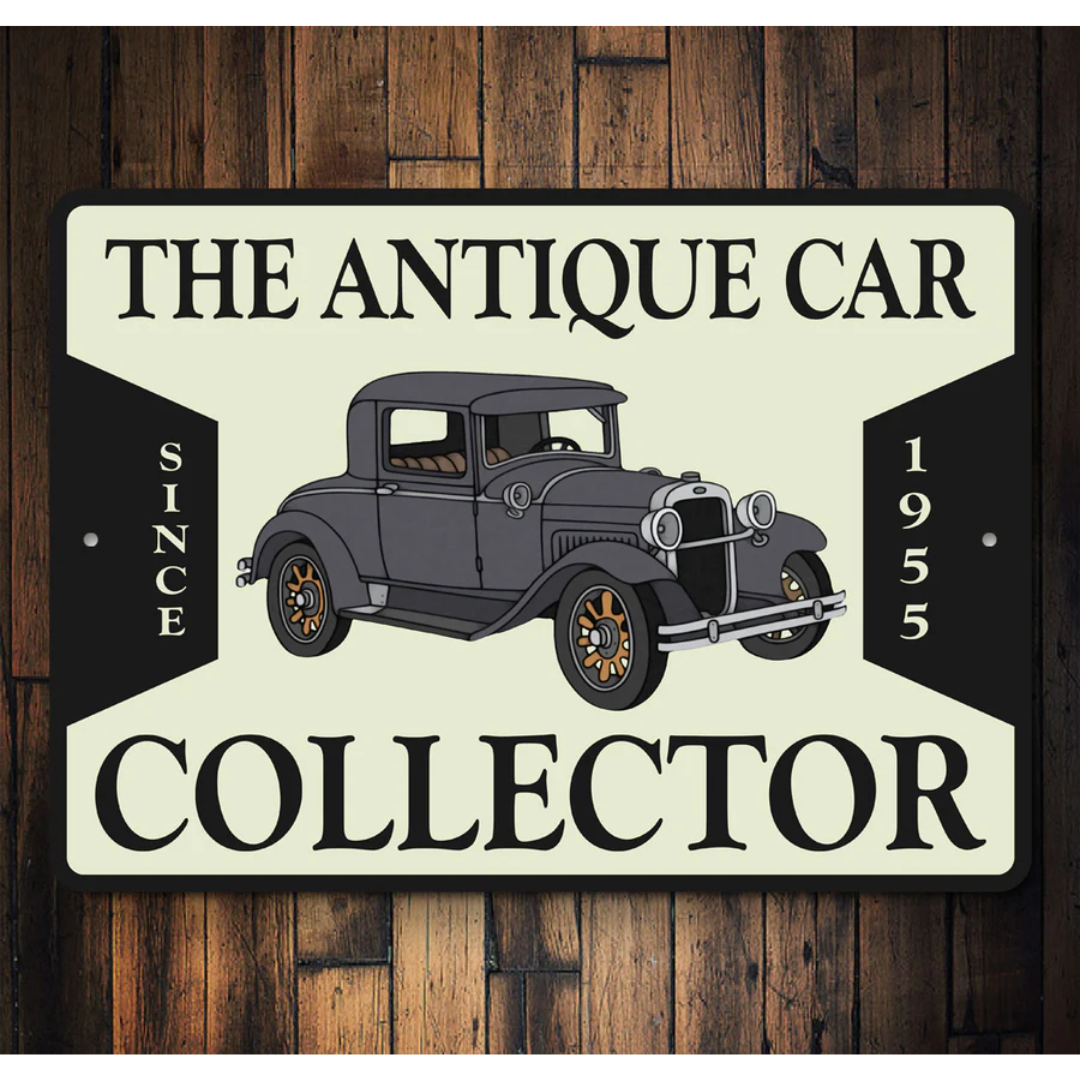 Vintage Car Collector Sign - Aluminum Sign