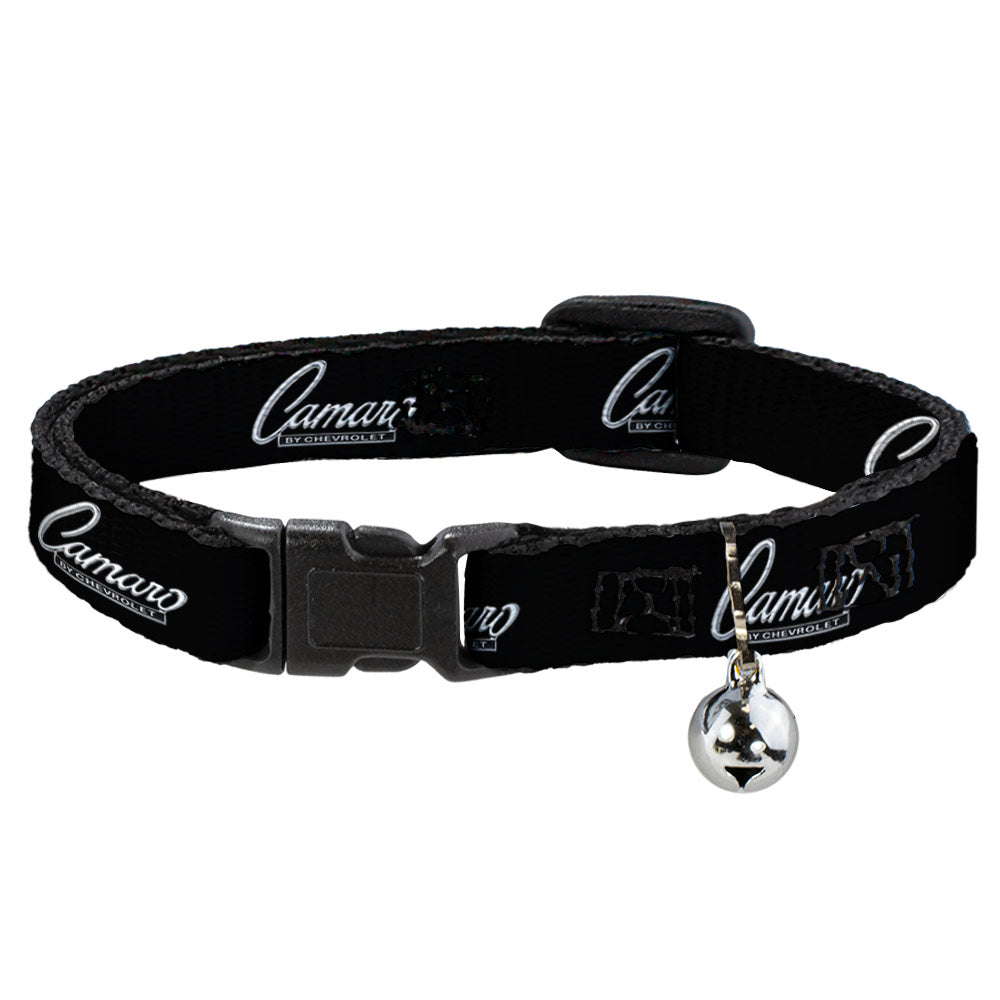 1969 Chevy Camaro Emblem Black & Silver Breakaway Cat Collar