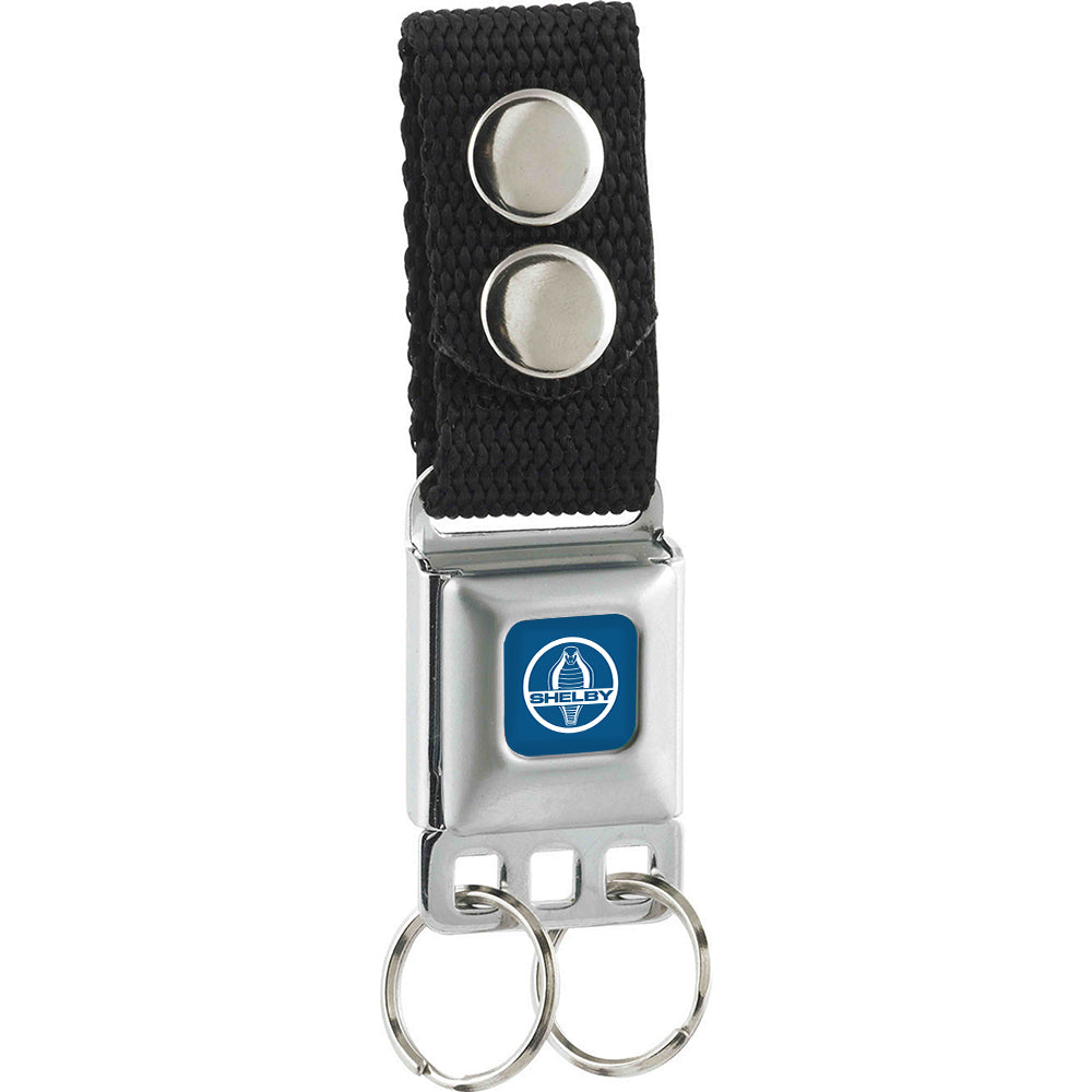 Shelby Cobra Blue & White Keychain