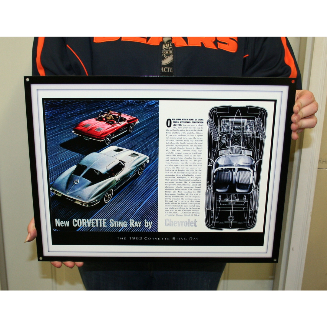 1963-c2-corvette-advertisement-steel-sign
