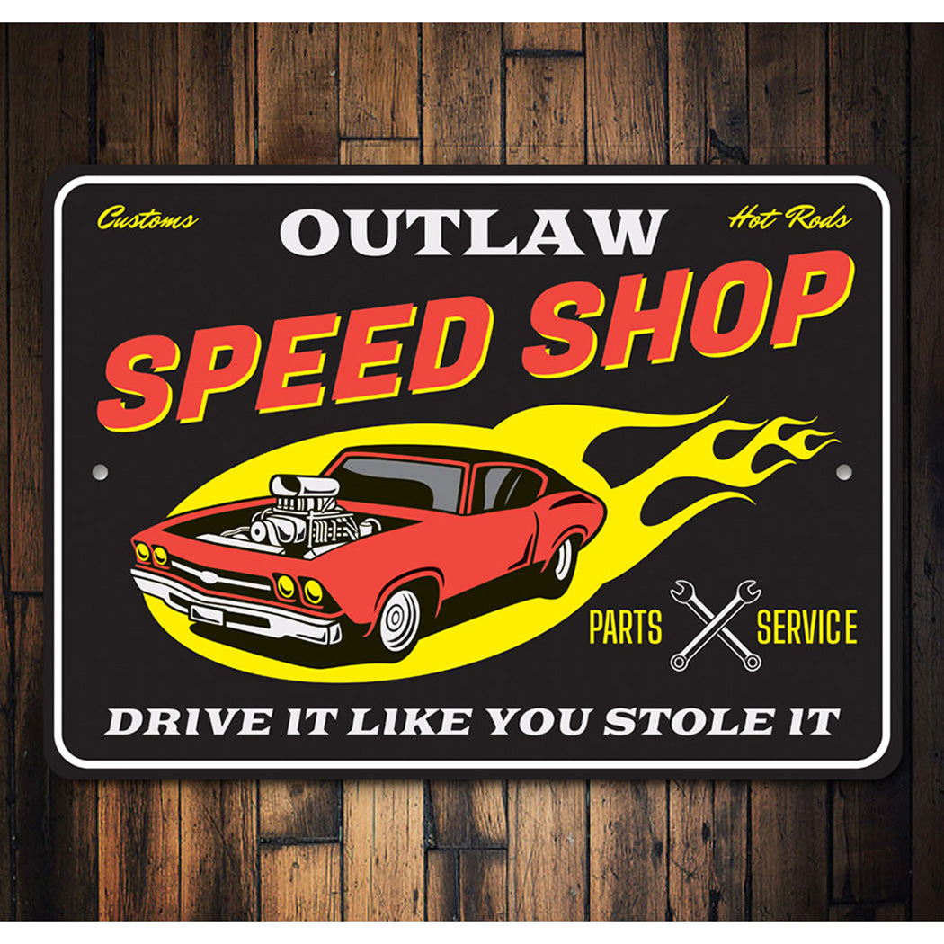 outlaw-speed-shop-aluminum-sign