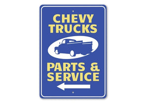 chevy-trucks-parts-service-arrow-aluminum-sign