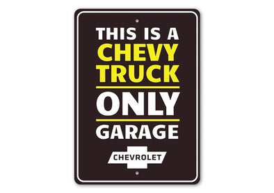 chevy-trucks-only-garage-aluminum-sign