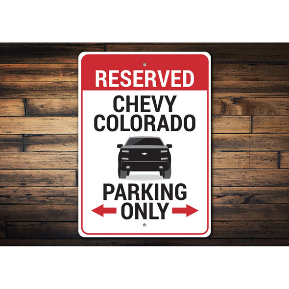 chevy-colorado-parking-aluminum-sign