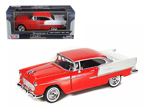 1955-chevrolet-bel-air-red-1-24-diecast-model-car-by-motormax
