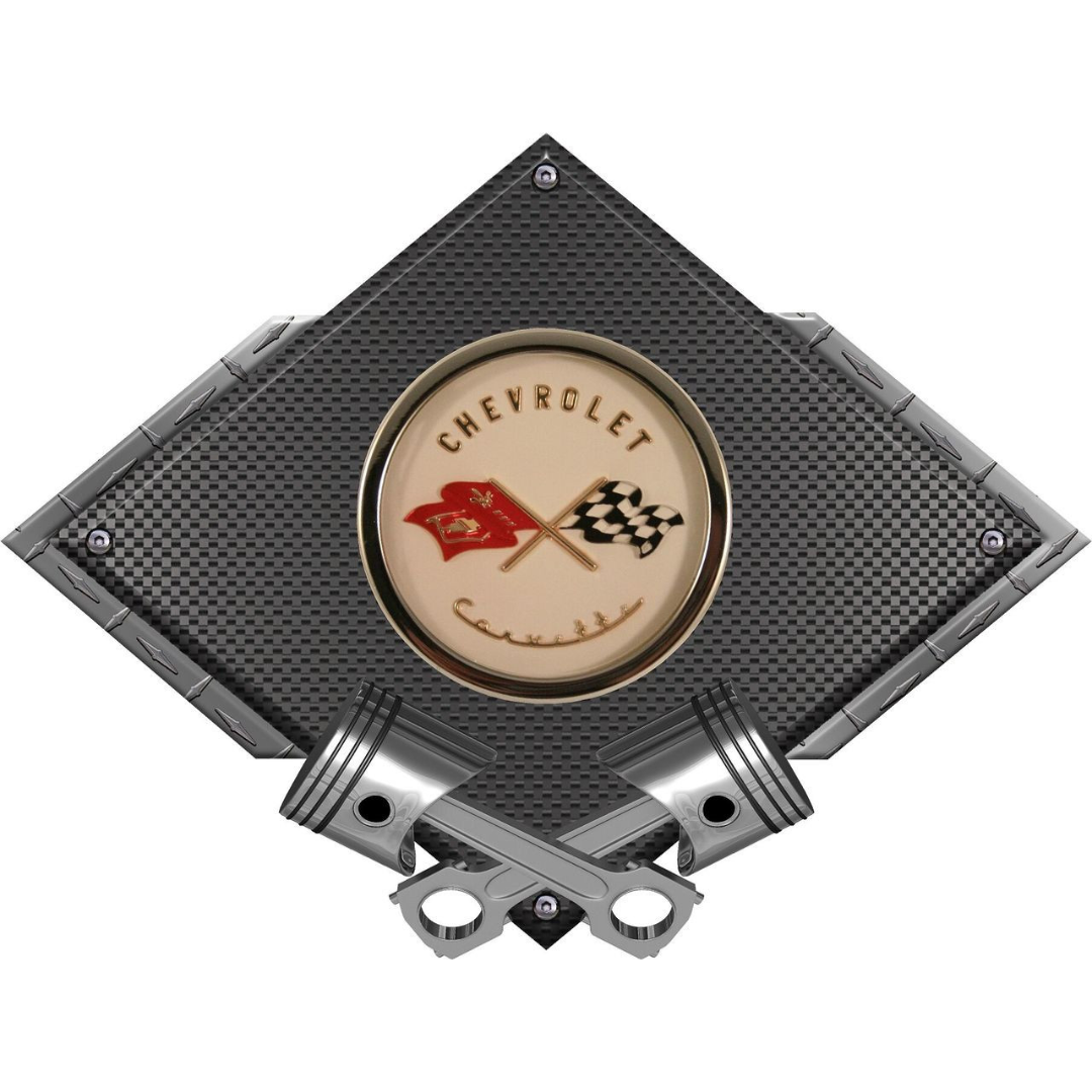 c1-corvette-black-diamond-cross-pistons-steel-sign