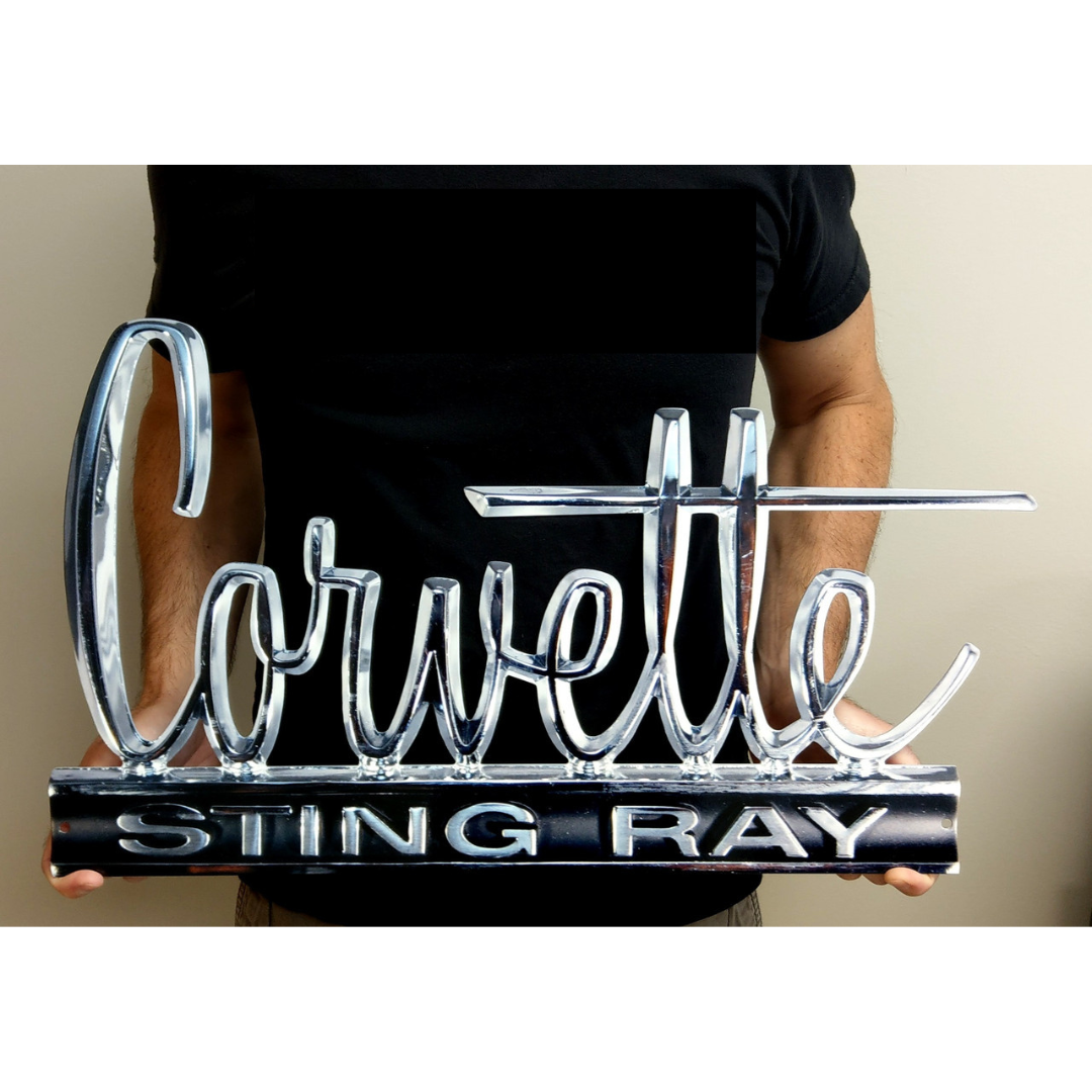 c2-corvette-stingray-emblem-steel-sign-1966-1967