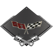 c3-corvette-crossed-flags-black-diamond-cross-pistons-steel-sign