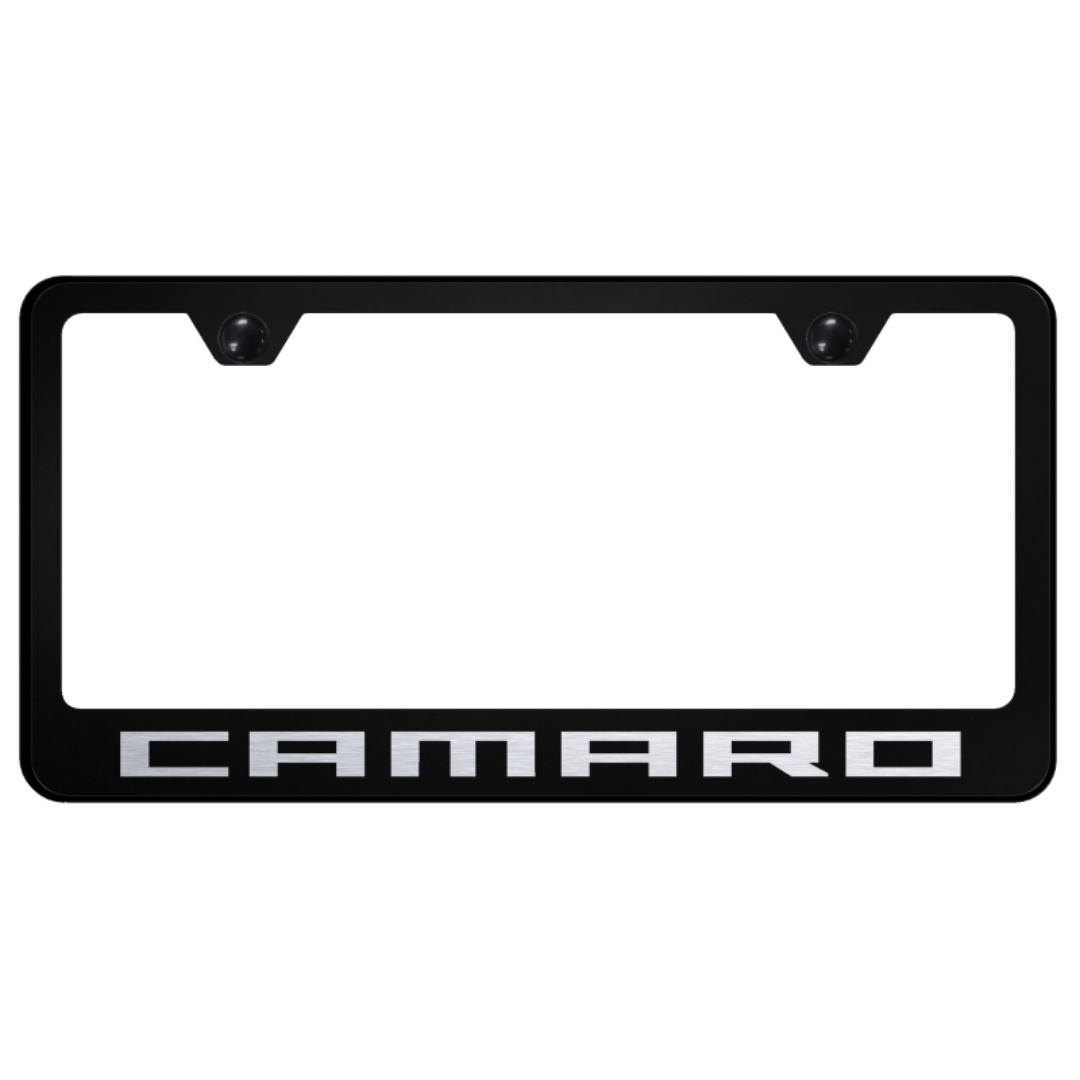 camaro-script-license-plate-frame-black-1