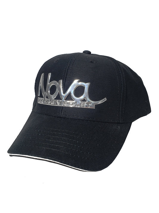 chevy-nova-liquid-metal-logo-black-cap